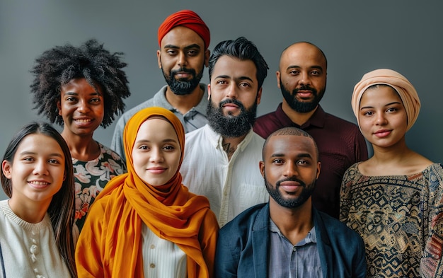 Photo une coalition multiculturelle qui accueille la diversité