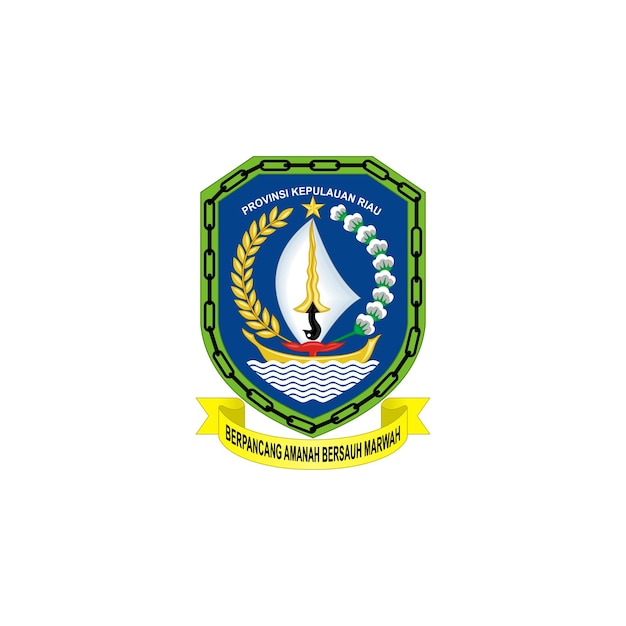 Coat d'armes de la province de RIAU île de LAMBANG logo KEPULAUAN RIAU