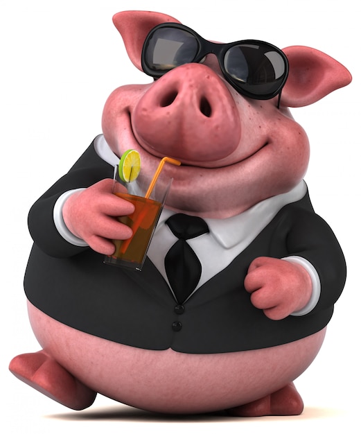 Cochon Amusant 3d Illustration