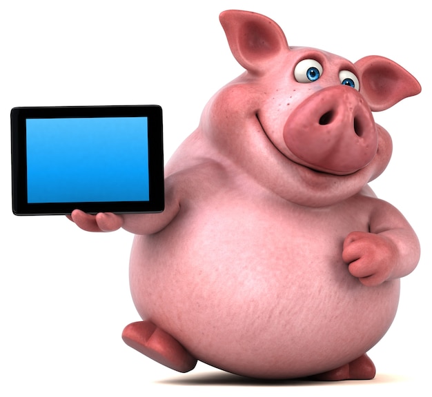 Cochon amusant - Illustration 3D