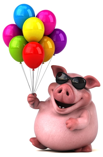 Photo cochon amusant - illustration 3d