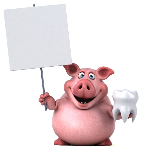 Photo cochon amusant - illustration 3d