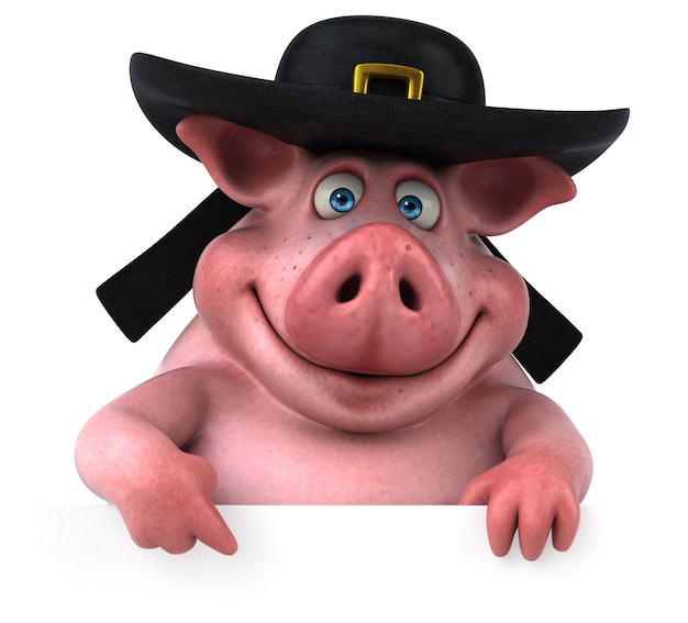 Photo cochon amusant - illustration 3d