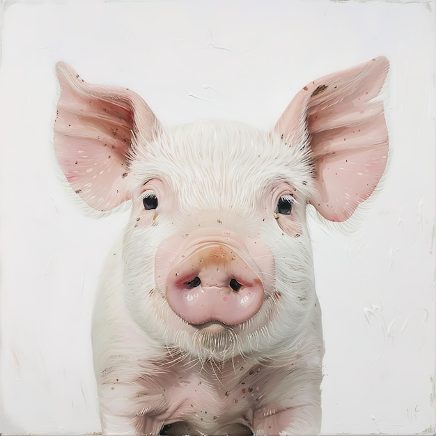 Photo un cochon sur fond blanc id de travail 9106874af8d34a98a07150e115f6608f