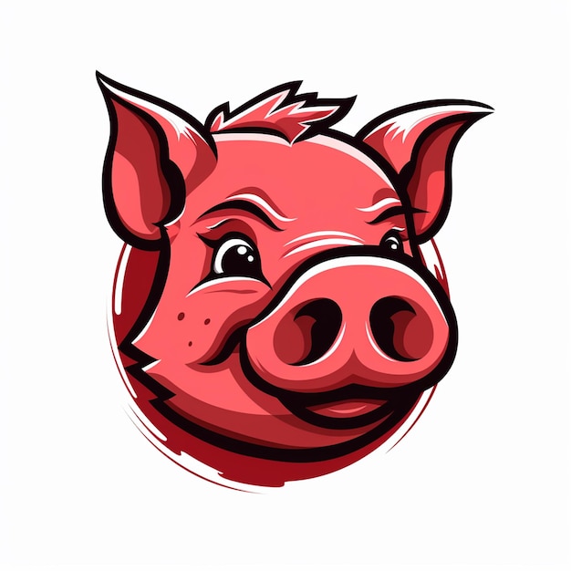 Un cochon mignon de dessin animé Clip Art Image vectorielle