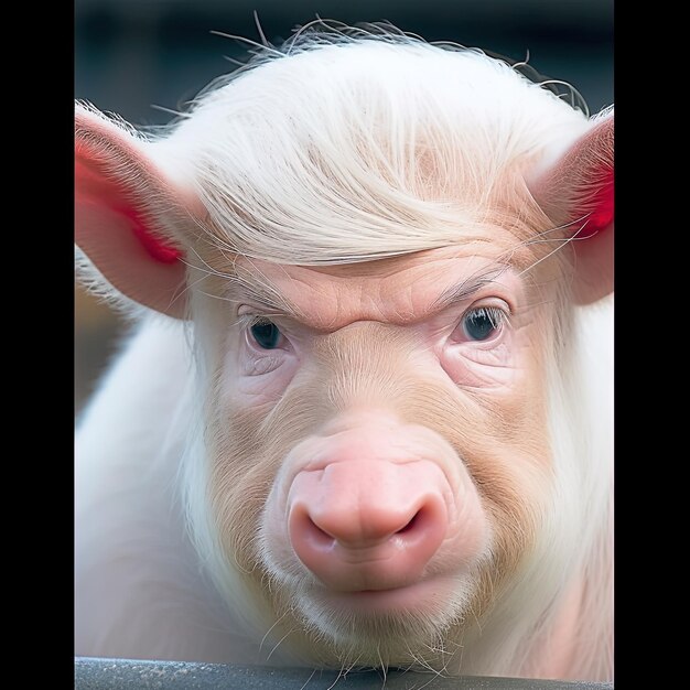 Photo un cochon avec un visage qui dit le cochon