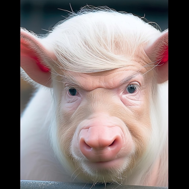 Photo un cochon avec un visage qui dit le cochon