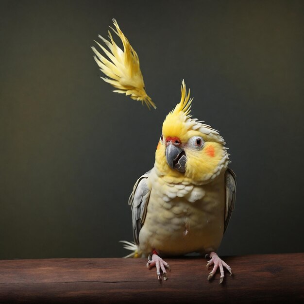 Une cockatiel enjouée