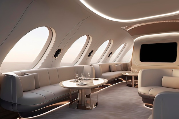 Cockpit de luxe d'avions privés Image générée par la technologie AI