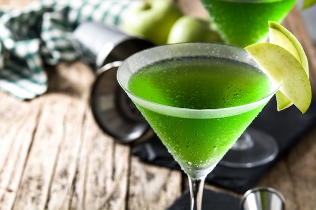 Cocktail d'appletini vert