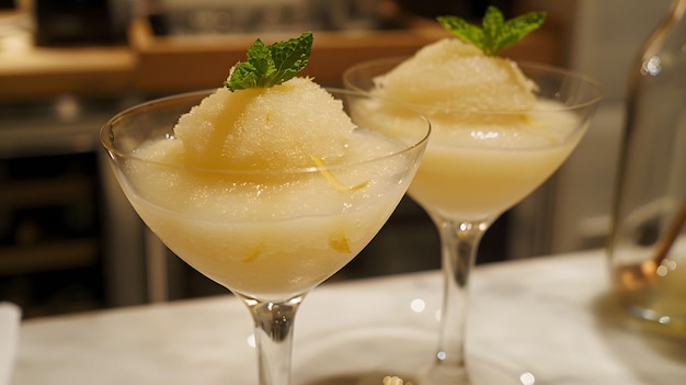 Cocktail au sorbet au citron Sgroppino