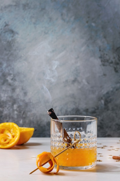 Cocktail au whisky et à l&#39;orange