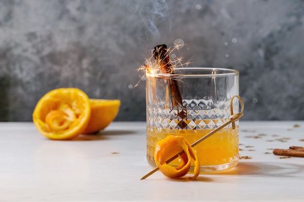 Cocktail au whisky et à l&#39;orange