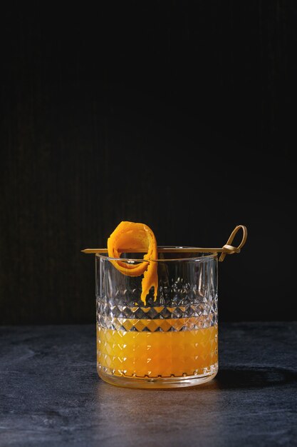 Cocktail au whisky et à l&#39;orange