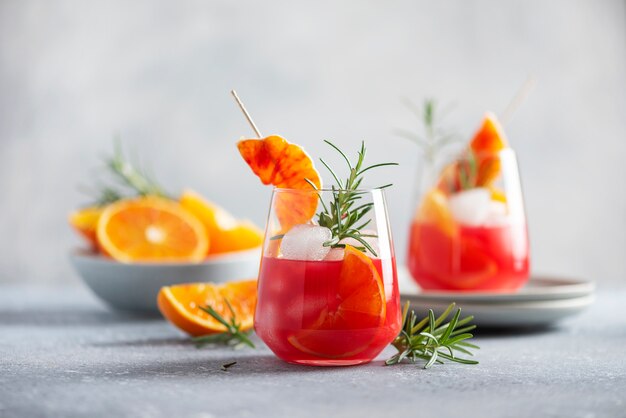 Cocktail aux oranges rouges