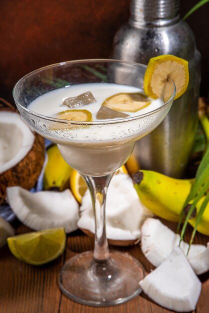 Cocktail banane noix de coco
