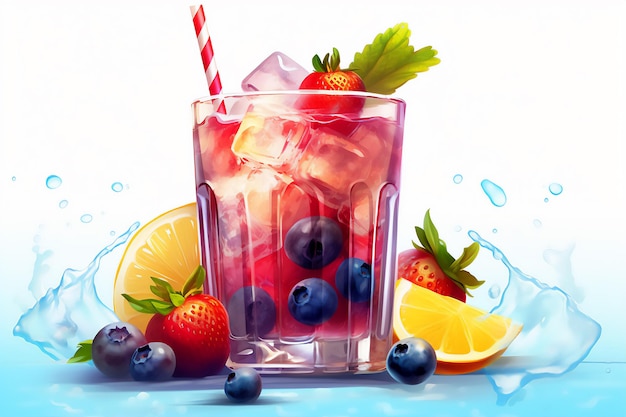 Cocktail à base de baies et de fruits