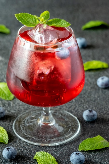 Cocktail Blueberry Gin Smash