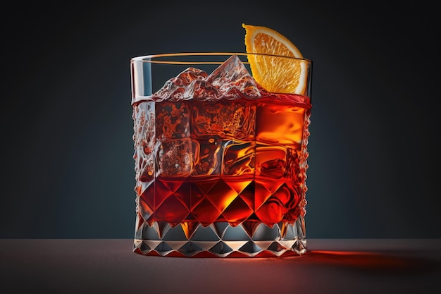 Cocktail classique Negroni Illustration AI Générative