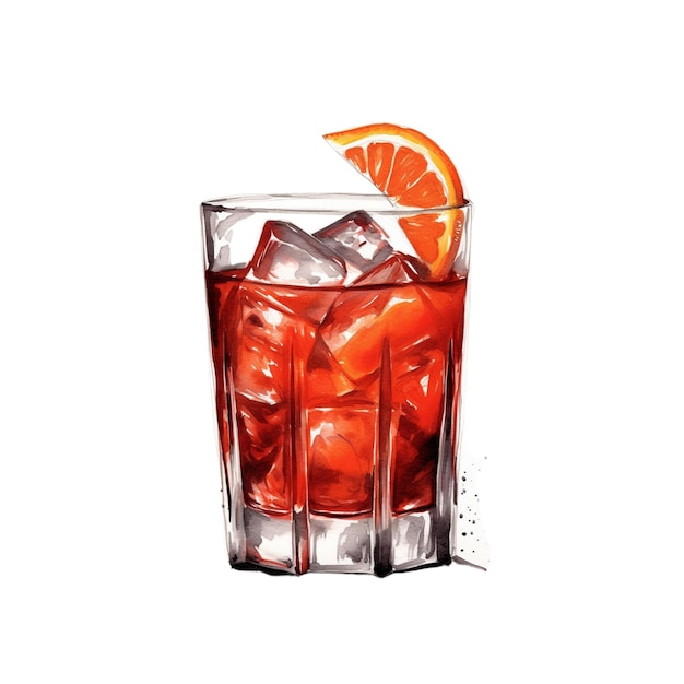 Cocktail clipart Negroni Cocktail 3 (en anglais)