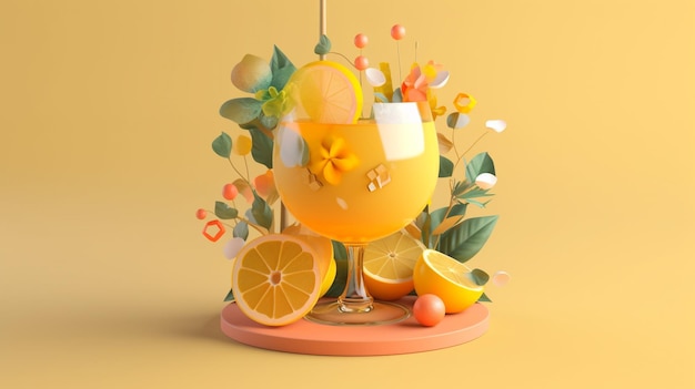 Un cocktail coloré avec des citrons et une touche de bière.