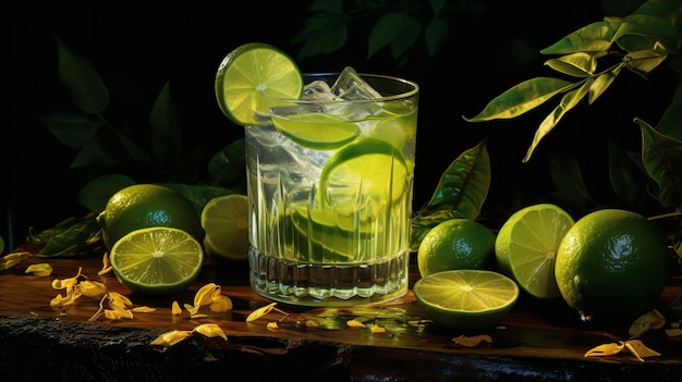 Cocktail avec du citron vert