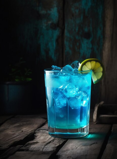 Cocktail du lagon bleu Cocktail rafraîchissant d'été