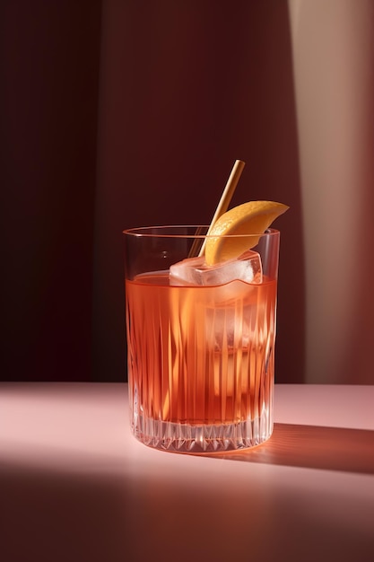 Cocktail d'été frais avec un look esthétique de fruits IA générative