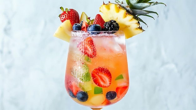 Cocktail d'été avec des fruits frais