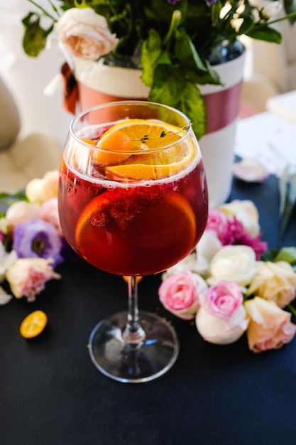 Cocktail de fête au restaurant