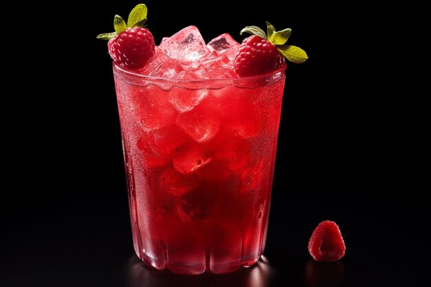 Cocktail à la fraise et à la framboise