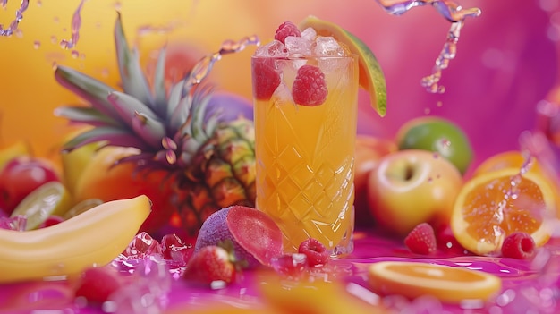 cocktail de fruits, jus de fruits et vitamines