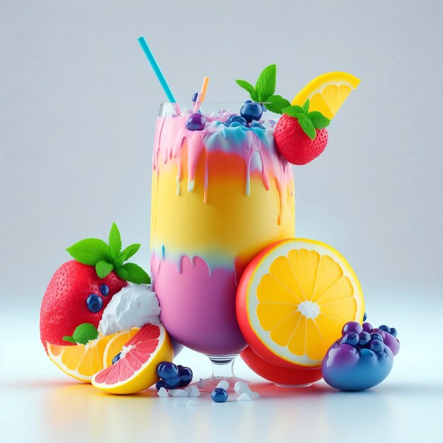 Photo cocktail de fruits