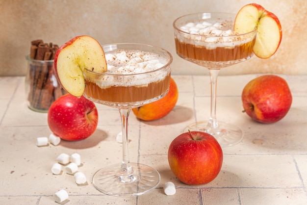 Cocktail de guimauve au cidre de pomme