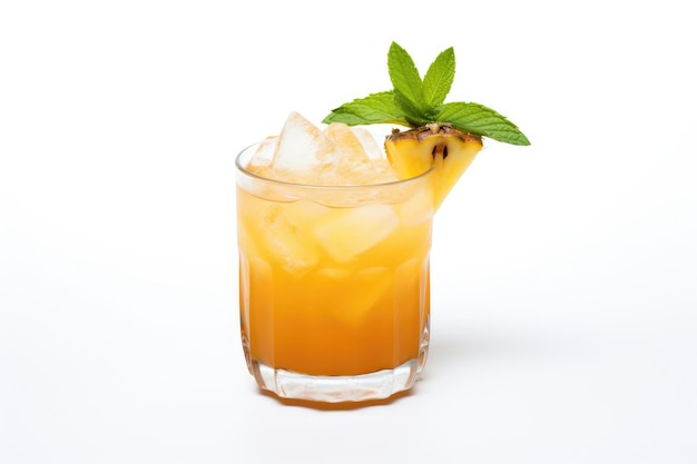 Cocktail Mai Tai sur fond blanc