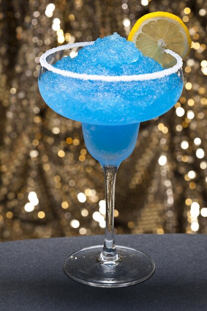 Photo le cocktail de la margarite bleue