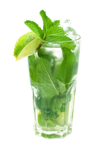 Cocktail Mojito Isolé Sur Blanc