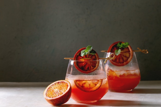 Cocktail orange sanguine