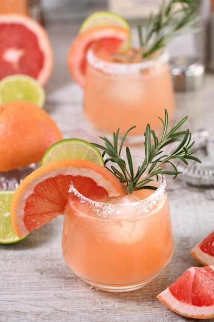 Cocktail de Palomas rose frais