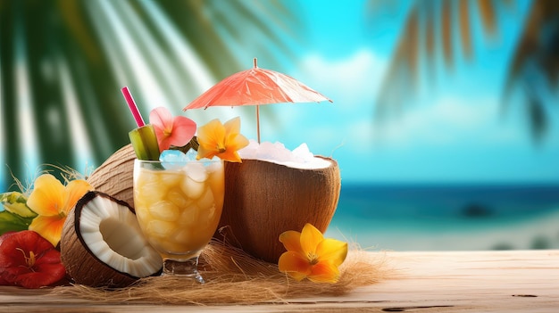 Un cocktail de rafraîchissement de fête, une boisson tropicale.