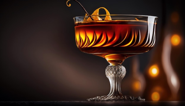 Un cocktail avec une touche de bourbon