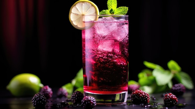 Cocktails au violet de raisin