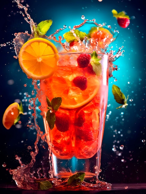 Des cocktails rafraîchissants et colorés décorés de fruits et de baies