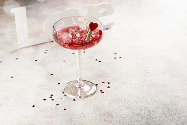 Cocktails rouges de la Saint-Valentin