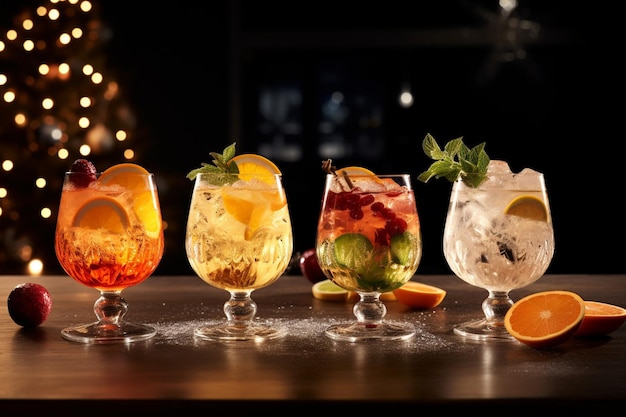 Cocktails et toasts de fête