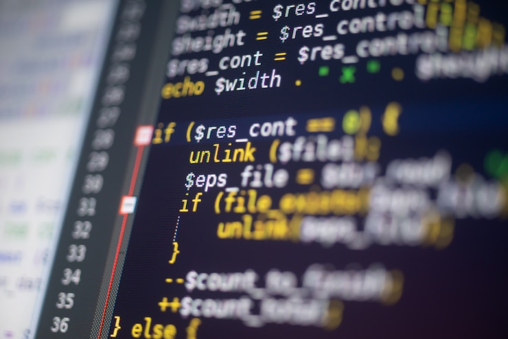 Photo code php sur un moniteur
