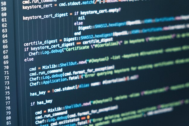 Code de programmation du développeur de logiciels Arrière-plan abstrait