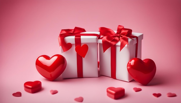 Cœur abstrait mignon amour en 3D