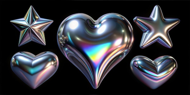 Un cœur brillant abstrait