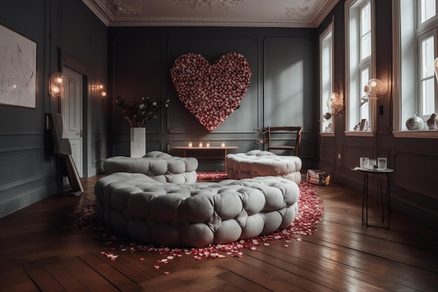 Le coeur de la chambre à l'hôtel